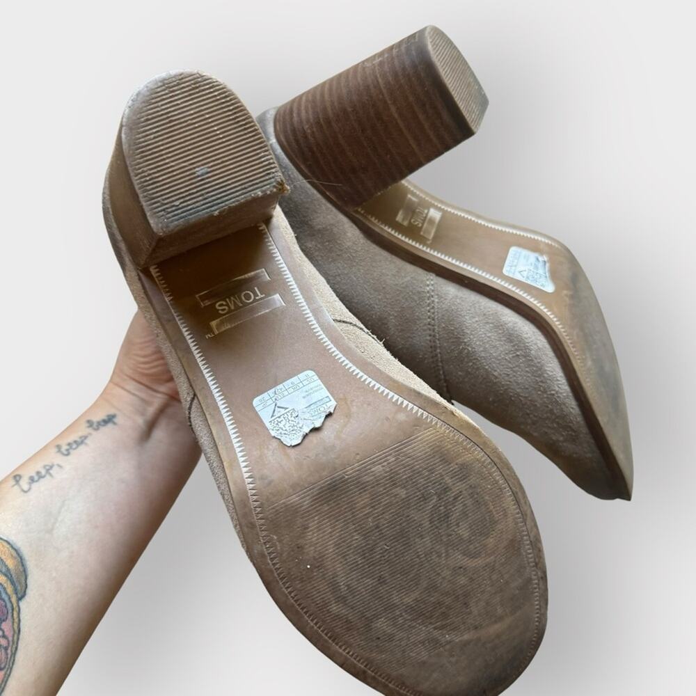 TOMS Lunata suede heeled lace up booties - Picture 5 of 7